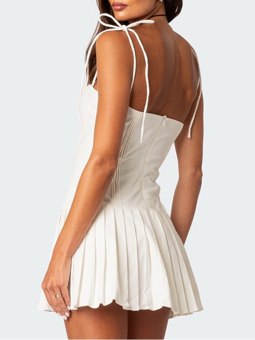 NWT REVOLVE Australia SHOWPO x EDIKTED Perre pleated mini dress US S - Picture 3 of 10